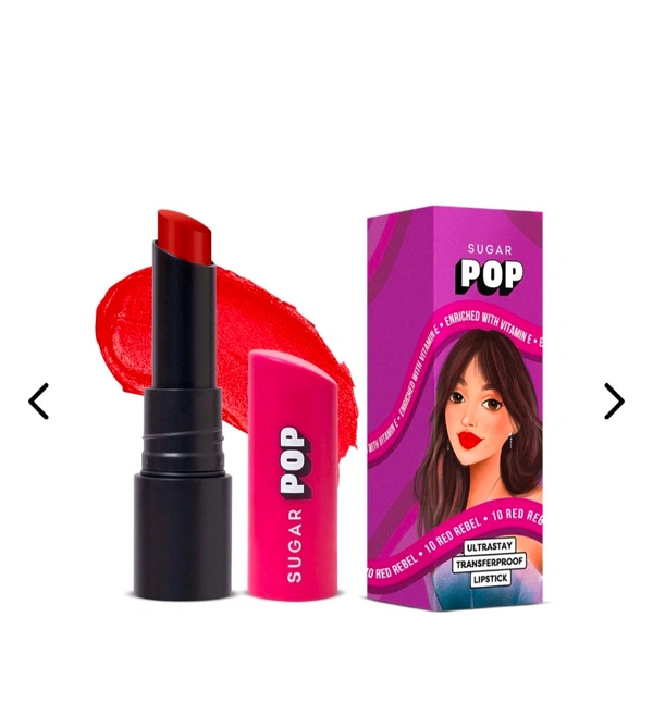 Sugar Pop Ultrastay Transferproof Waterproof | Smudgeproof (4g) - 10 Red Rebel, 4g