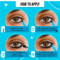 Sugar Pop Longwear Kajal - 01 Black Instent Dark Kohl Kajal For Women|Long-lasting, Smudge Proof, Bold, Budge Proof, Velvet Finish|Lasts Up to 16 Hours