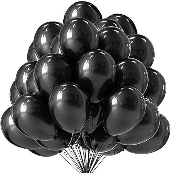 Balloons Single Color 50pc - Black