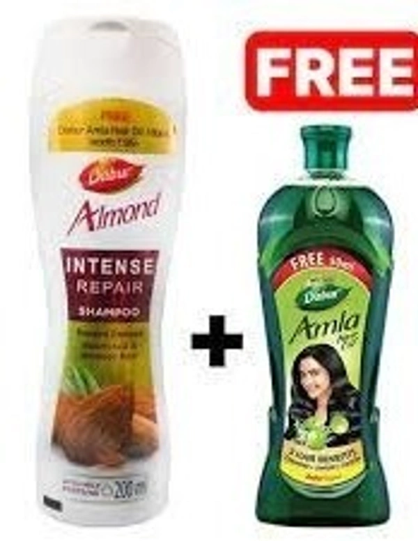 DABUR Dabur Almond Shampoo - 200ML + 180ML Dabur Amla oil Free
