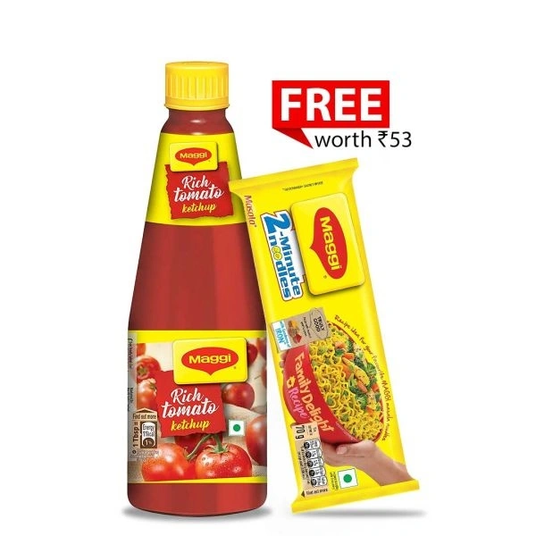 Maggi Tomato Ketchup 1kg + Maggi 4 Pack FREE