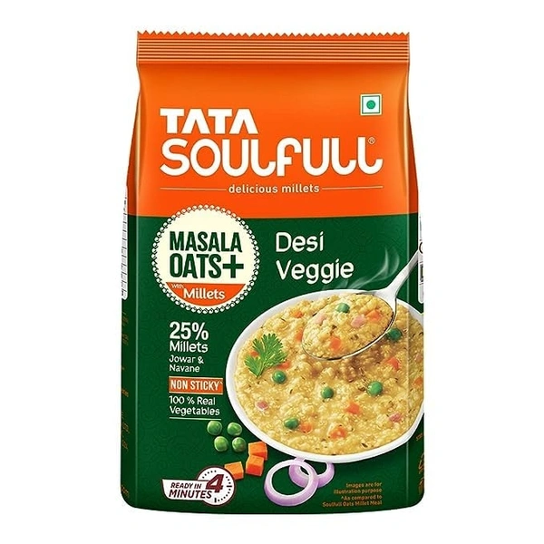 Tata Soulfull Desi Veggie Oats 500g