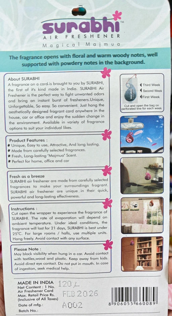 Surbhi Air Freshener ( Magical Majmua )