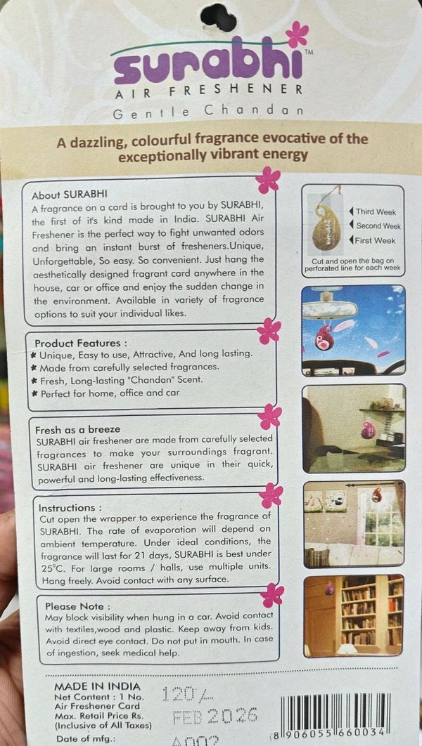 Surbhi Air Freshener ( Gentle Chandan)