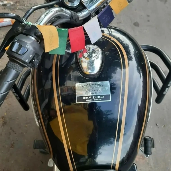 Customized Tank Plastic Sticker for Royal Enfield Bikes (PREPAID ORDER ONLY)