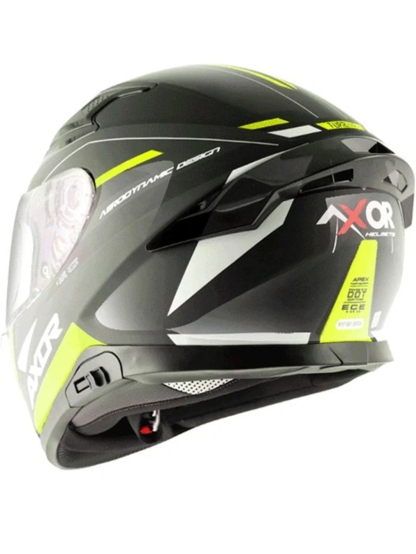 Axor Apex Turbine Black Neon Grey Helmet (Glossy) - M