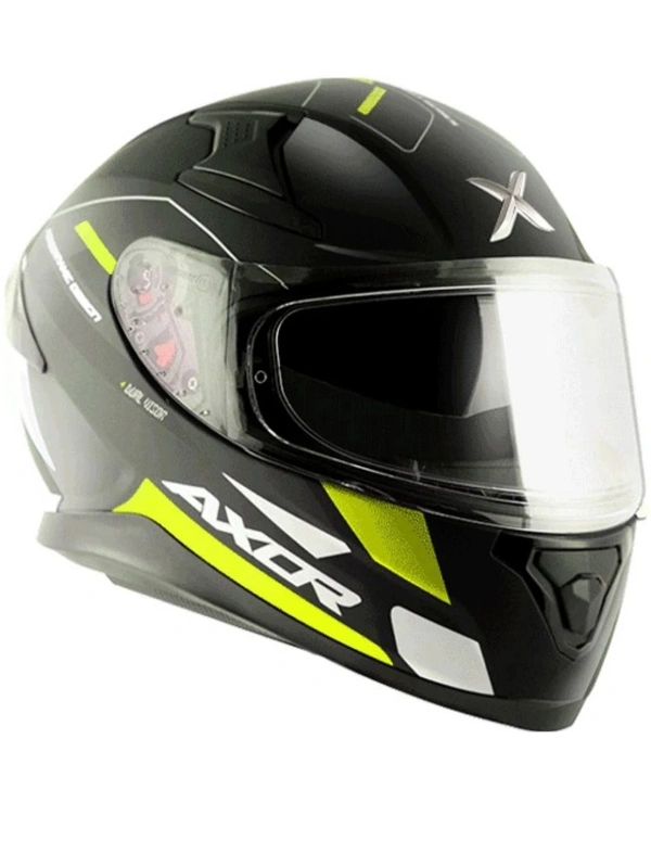 Axor Apex Turbine Black Neon Grey Helmet (Glossy) - M