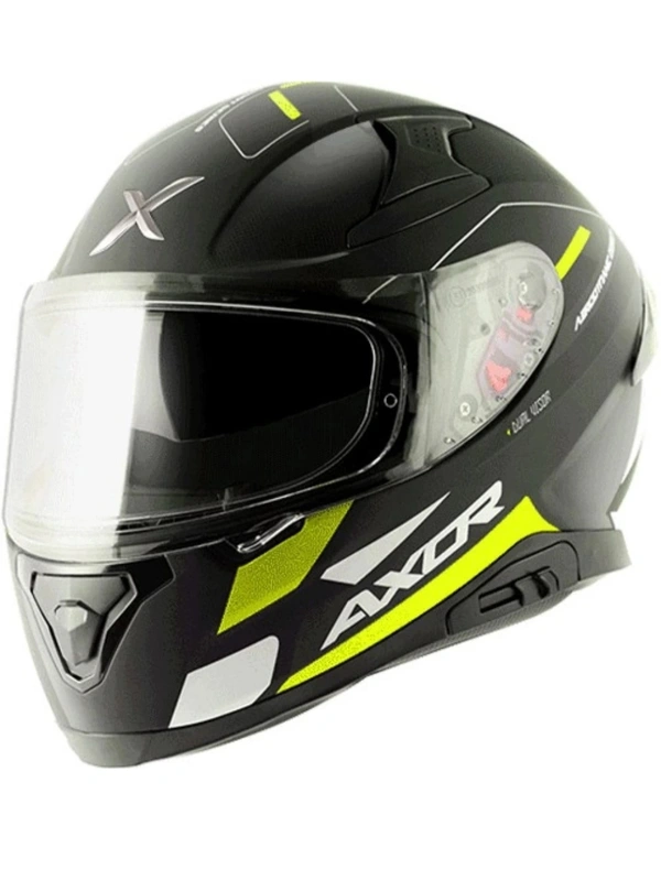 Axor Apex Turbine Black Neon Grey Helmet (Glossy) - M