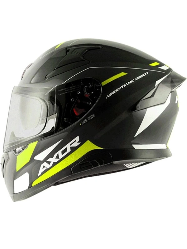 Axor Apex Turbine Black Neon Grey Helmet (Glossy) - M
