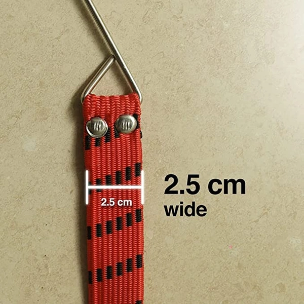 Ultra Flexible Double Stretchable Multipurpose Bungee Cord Rope for Luggage (2 Pcs. Set) - Multi Color