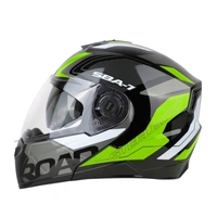 Steelbird SBA-7 ROAD Glossy Black With Neon (with Inner Sun Shield) - L
