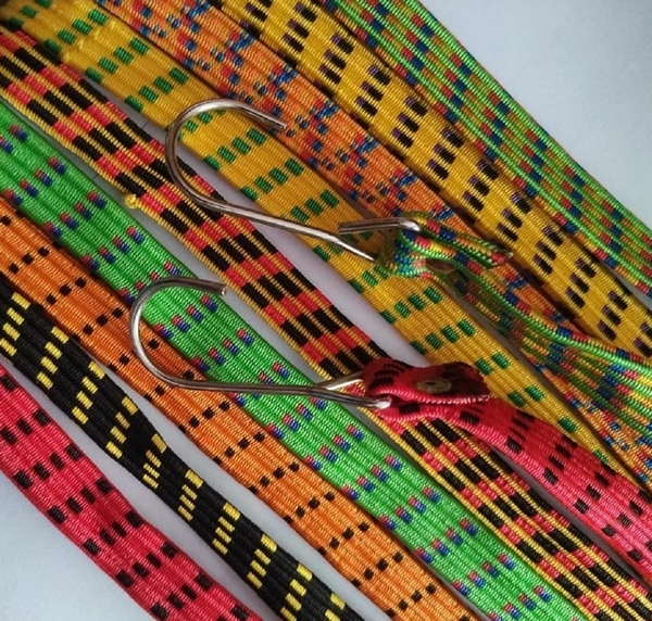 Ultra Flexible Double Stretchable Multipurpose Bungee Cord Rope for Luggage (2 Pcs. Set) - Multi Color