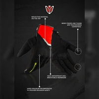 Ignyte Aqua Red Waterproof Winter Riding Gloves  - M