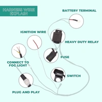 Simtac Aux Lights Dual Color Wiring Harness Kit| for Bikes & Cars| FLH-2W ( WITHOUT FLASHING )