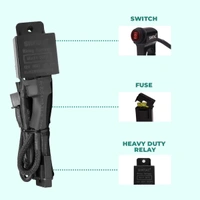 Simtac Aux Lights Dual Color Wiring Harness Kit| for Bikes & Cars| FLH-2W ( WITHOUT FLASHING )