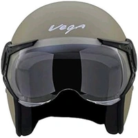Vega Jet ISI DOT Certified Matt Finish Sand Open Face Helmet - L