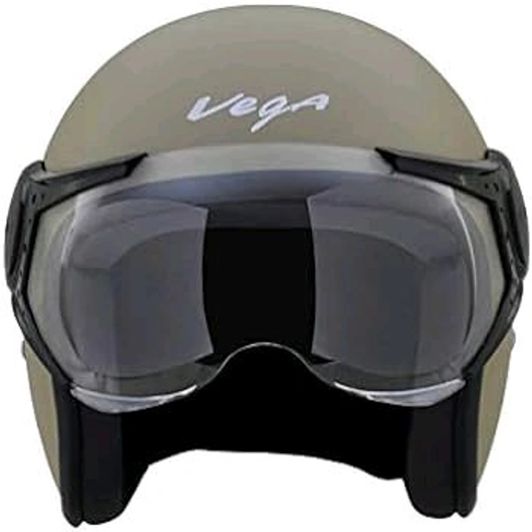 Vega Jet ISI DOT Certified Matt Finish Sand Open Face Helmet - L