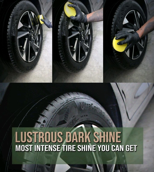 Autospa AUTO SPA Tyre Dresser Spray Polish 500mL | Easy to use | Zero dust Attraction | Renew Faded tyre | Non-Greasy | Gives Long Lasting Wet Black Shine, with Sponge Applicator Pad