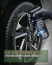 Autospa AUTO SPA Tyre Dresser Spray Polish 500mL | Easy to use | Zero dust Attraction | Renew Faded tyre | Non-Greasy | Gives Long Lasting Wet Black Shine, with Sponge Applicator Pad