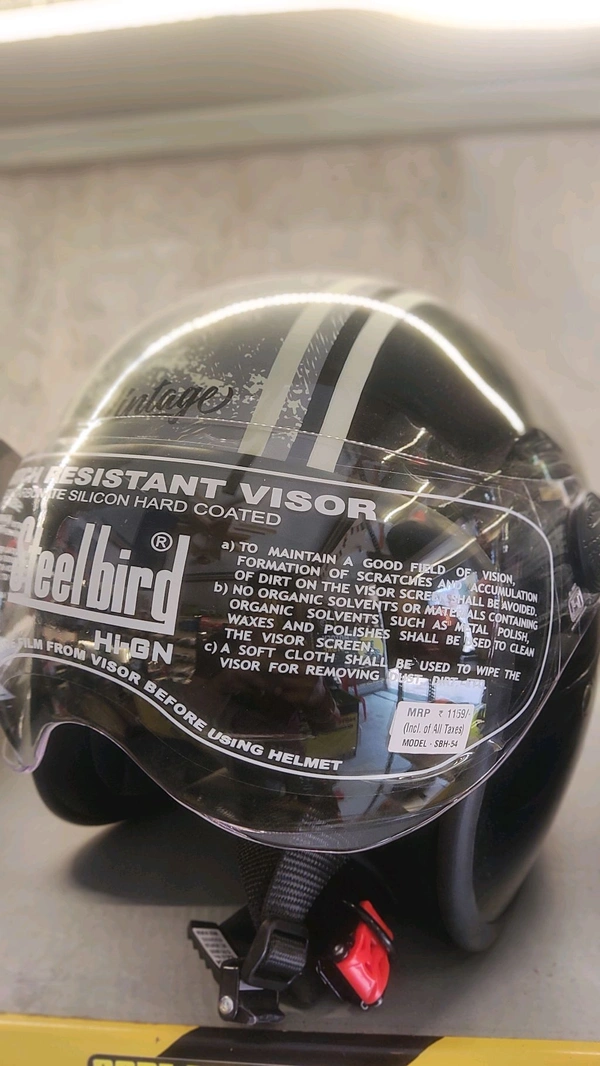 Steelbird SBH-54 Vintage Black Grey Glossy - L