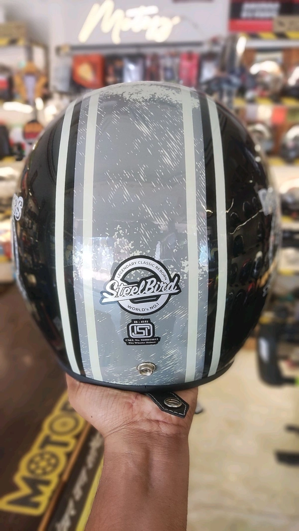 Steelbird SBH-54 Vintage Black Grey Glossy - L