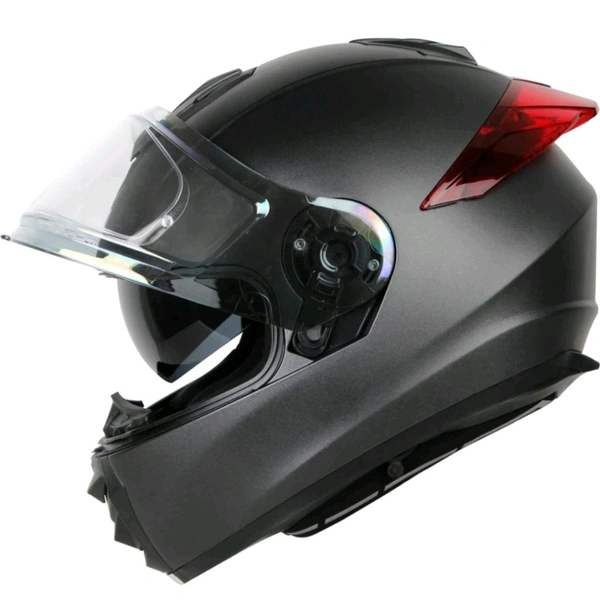Ignyte IGN-8 ISI/DOT Certified Full Face Helmet (Glossy Black Grey) - M