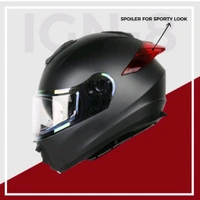 Ignyte IGN-8 ISI/DOT Certified Full Face Helmet (Glossy Black Grey) - M
