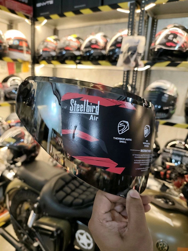 Steelbird SBA-20/ SBA-19 Chrome Silver Visor 