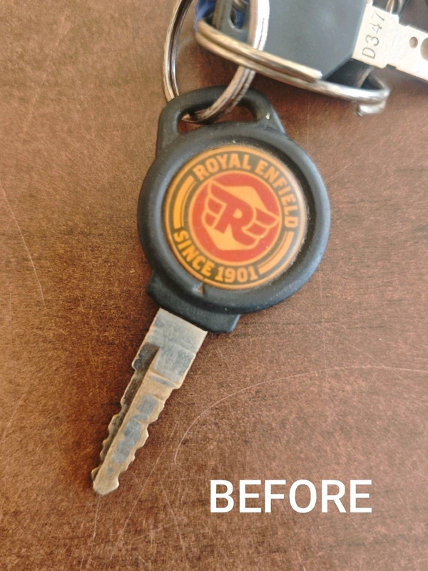 Key Sticker for Royal Enfield UCE Model Keys Classic 350 Standard Electra (Pack of 2)
