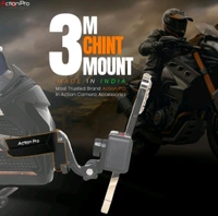 Action Pro 3M Helmet Chin Mount Strap Compatible with Gopro/ Insta 360/ SJCAM/ DJI Osmo and All Action Cameras and Smartphones