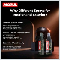 Motul Helmet Care Kit (M1 & M2 Combo Kit) - Helmet Visor & Interior Cleaner Spray with Bactericide Sanitizer | 100ml Each | Suitable for All Helmets