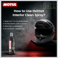 Motul Helmet Care Kit (M1 & M2 Combo Kit) - Helmet Visor & Interior Cleaner Spray with Bactericide Sanitizer | 100ml Each | Suitable for All Helmets