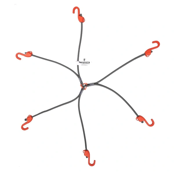 Hexapod Bungee Tie-down System - 32" / 80cms - Grey + Orange