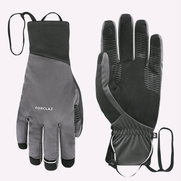 Decathlon SIMOND Adults Winter & Windproof Tactile Trekking Gloves, MT900 - GREY