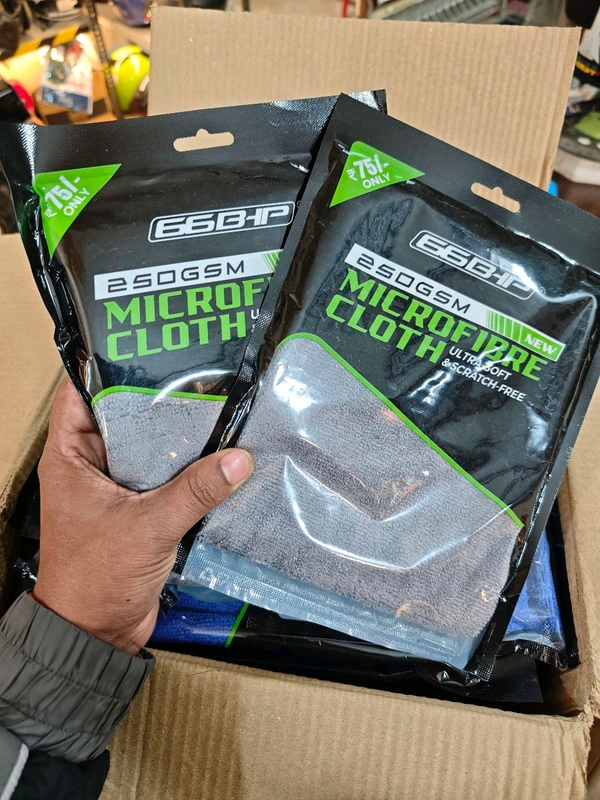 66BHP Premium 250 GSM Microfiber Cloth – Ultra Soft & High Absorbency - Red