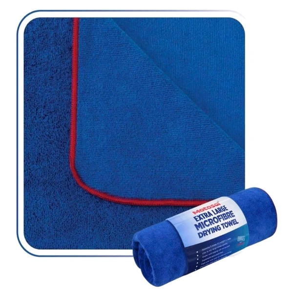 Motosol Microfiber Drying Towel (Pack of 1) | 60x90 cm Extra Large | 440 GSM Ultra Thick & Absorbent | Twist Loop Hybrid Weave | Scratch Lint & Streak-Free