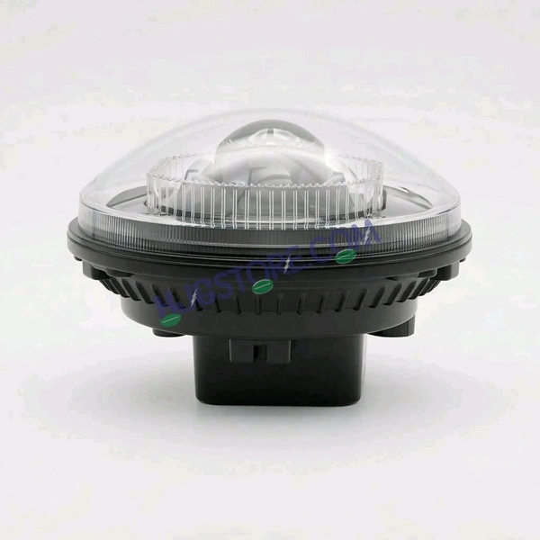 HJG C-318 Red Halo Ring 108W Projector Ultra Wide 7 Inch Headlight Assembly Devil Halo Ring C-318 White LED Headlight New Projector Headlight Assembly for Royal Enfield | 108W CREE/Osram LED Chip Multi DRL Compatible with Royal Enfield, Jeep, Thar, Gypsy