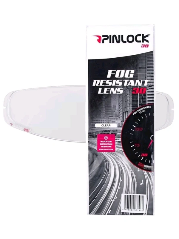 Pinlock 30 Clear Anti-Fog Motorcycle Helmet Visor Lens, for Axor & SMK Helmets only | Fit for Pin Lock 30 Ready Visors