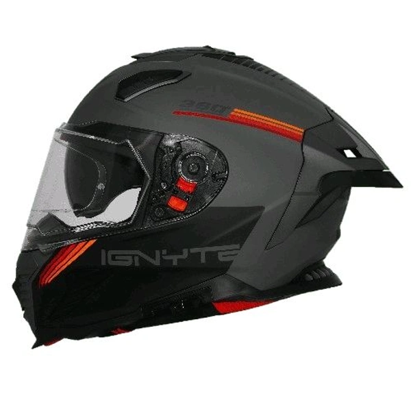 Ignyte IGN-16 ISS DOT Quantumm Glossy Dark Grey Anthracite With RED - L