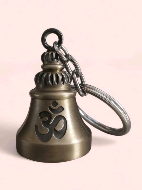 Goodluck Guardian Bell OM Trishul Metal for Bikers & Travellers - Golden