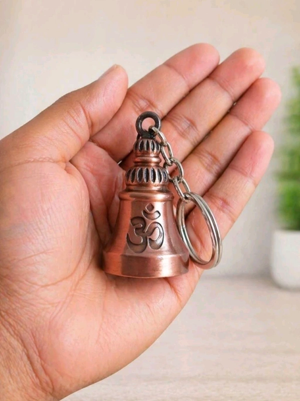 Goodluck Guardian Bell OM Trishul Metal for Bikers & Travellers - Bronze