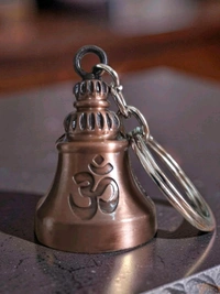 Goodluck Guardian Bell OM Trishul Metal for Bikers & Travellers - Bronze