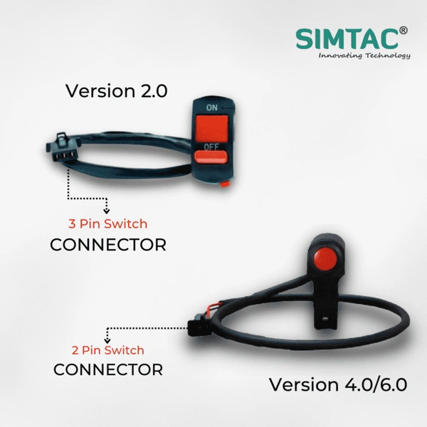 Simtac customized handle bar control switch V4/V6 for patterns change and ON/OFF