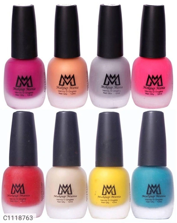 Makeup Mania  Mania Prium Nail Polish Set, Velvet Matte Nail Paint Combo of 8 (MM # 19-68)