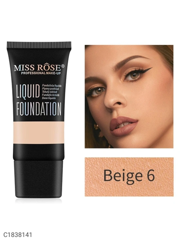 Miss Rose Matte Finish Liquid Foundation Tube 7601-009N #Beige 06