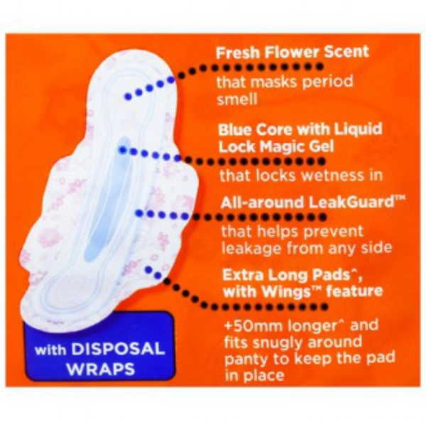 Whisper Choice Ultra XL Wings Sanitary Pads (Free 1Pad) Pack Of 19 pcs