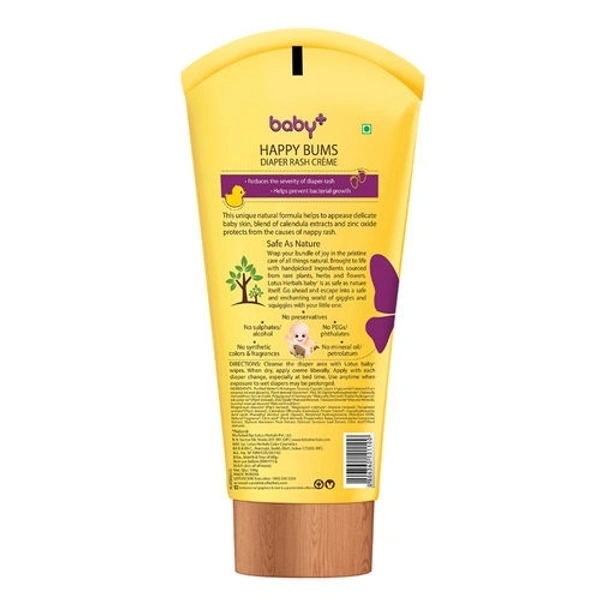 Lotus Herbals Baby+ Happy Bums Diaper Rash Cream(100g)