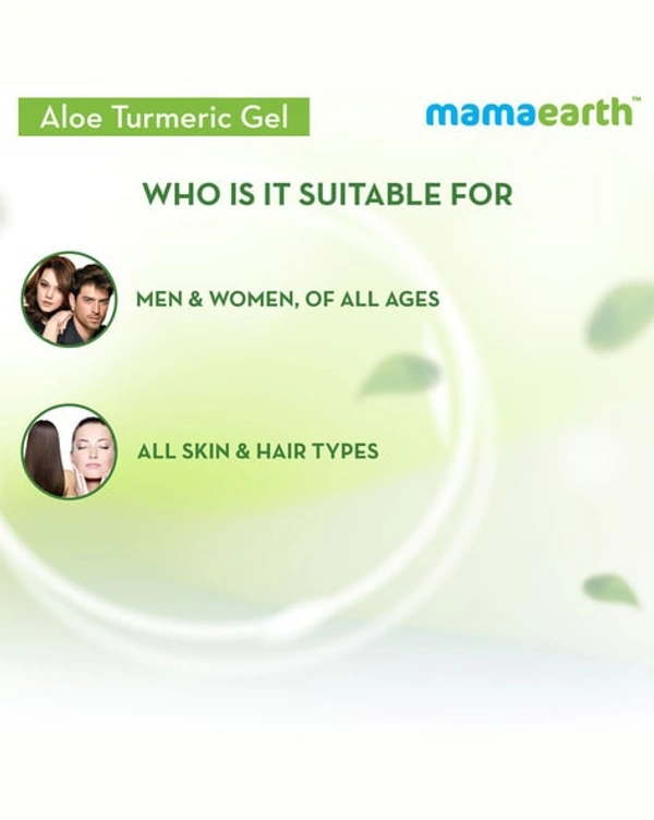 Mamaearth Aloe Turmeric Gel with Pure Aloe Vera & Turmeric for Skin & Hair 300 ml