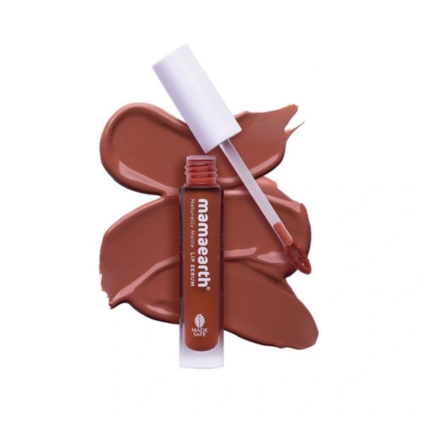 Mamaearth Naturally Matte Lip Serum with Vitamin C & E 01 Caramel Nude 3 ml