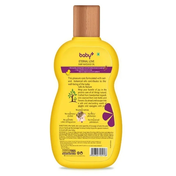 Lotus Herbals Baby+ Eternal Love Baby Massage Oil - 100 ml
